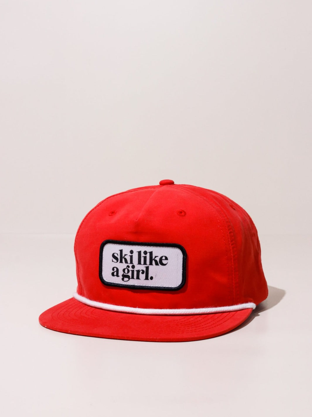 Ski Like a Girl Red Nylon Hat - Heyday