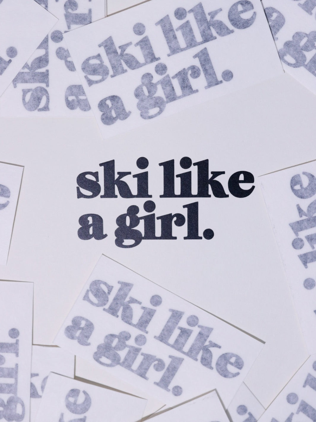 Ski Like a Girl Small Black Sticker - Heyday