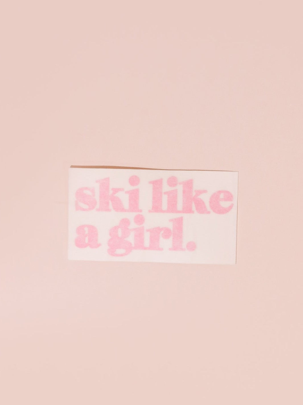 Cute pink pair of skis | Sticker