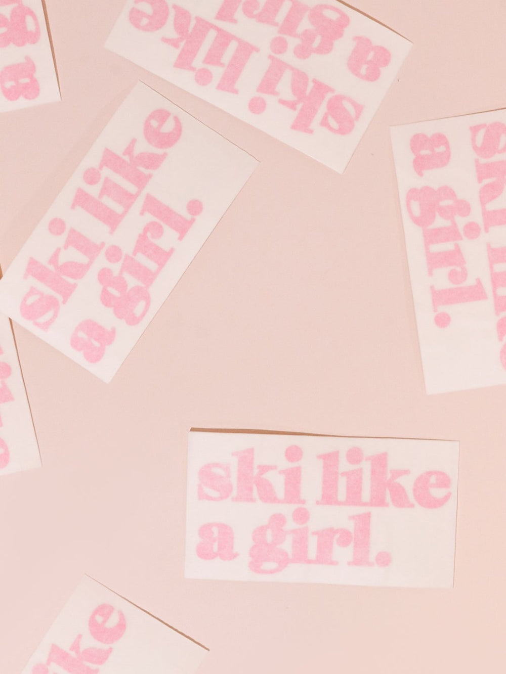 Full Send Arch Sticker – Blush – Ski Like a Girl