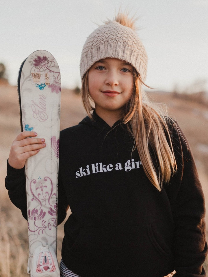 Ski Like a Girl Youth Hoodie - Heyday