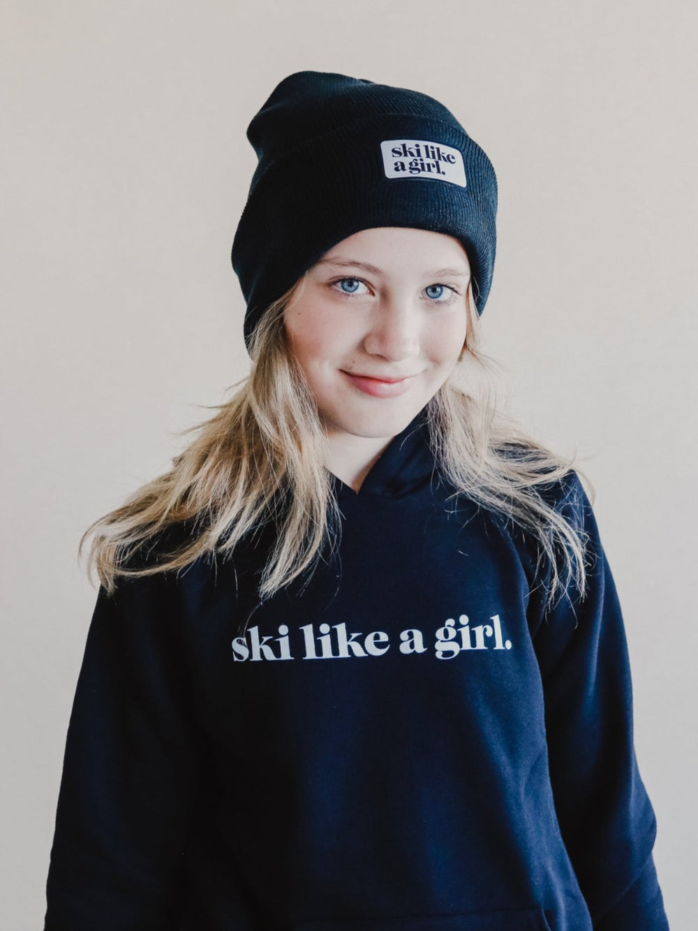 Ski Like a Girl Youth Hoodie - Heyday