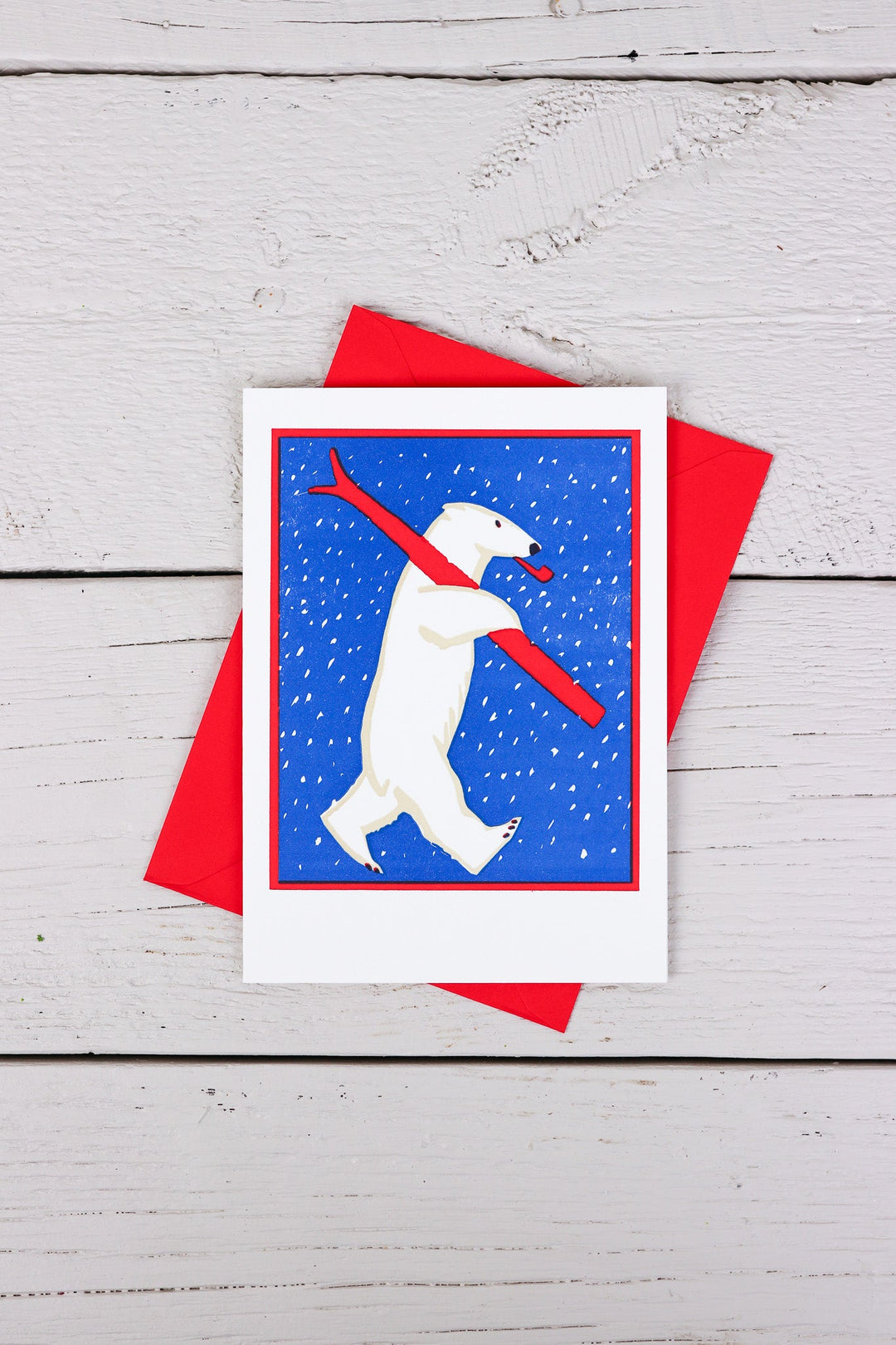 Skiing Polar Bear Card - Heyday