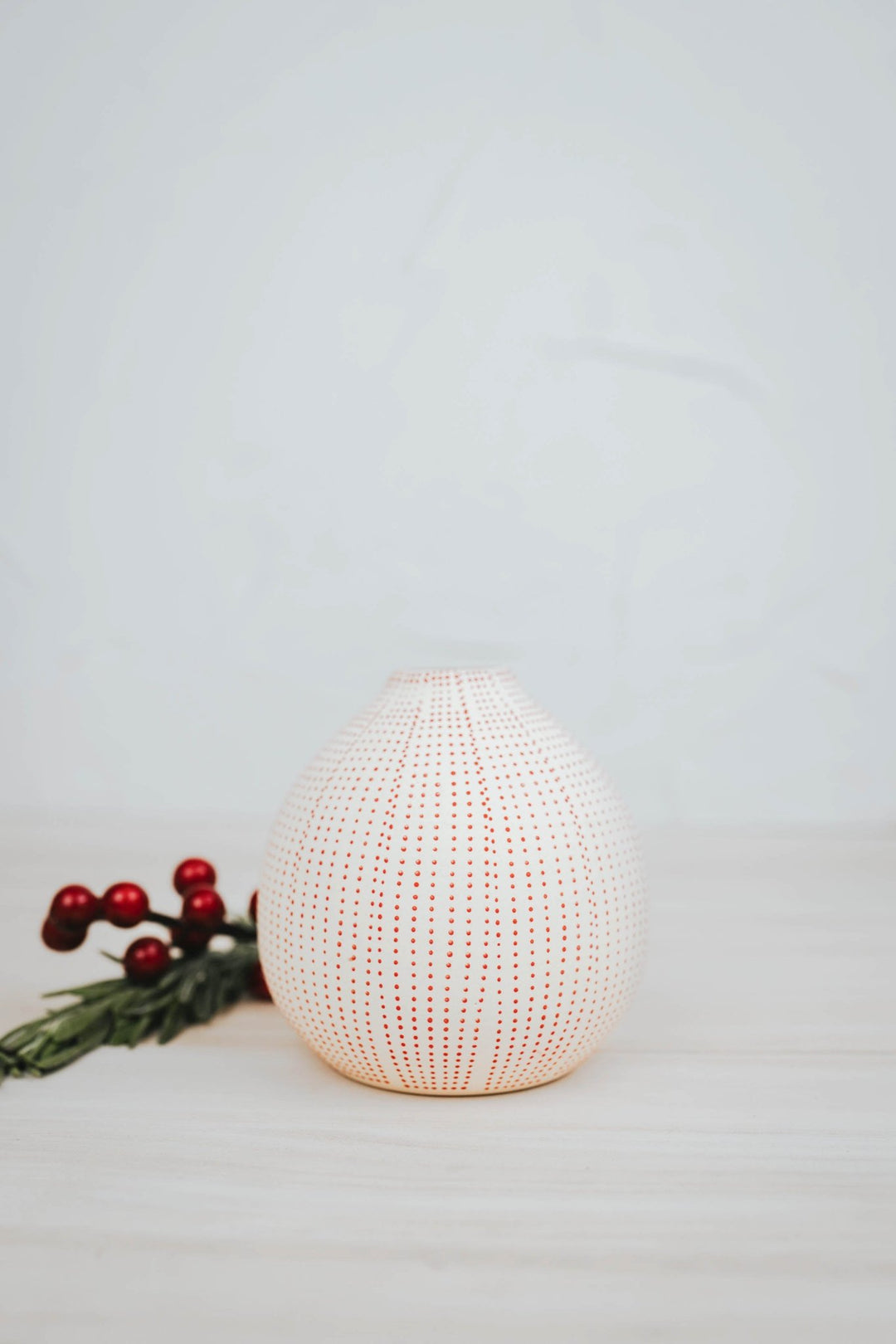 Small Cream + Red Vase - Heyday