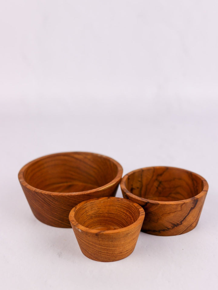 Teak Wood Pinch Bowl Set - Heyday