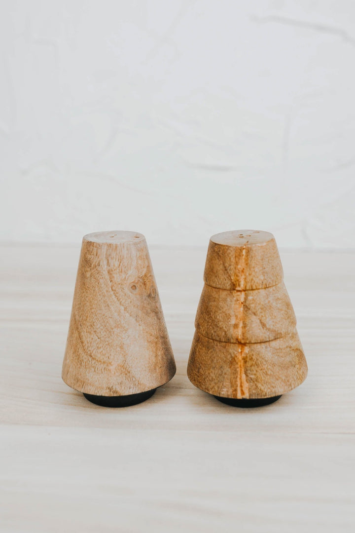 Wood Tree Salt + Pepper Shaker Set - Heyday
