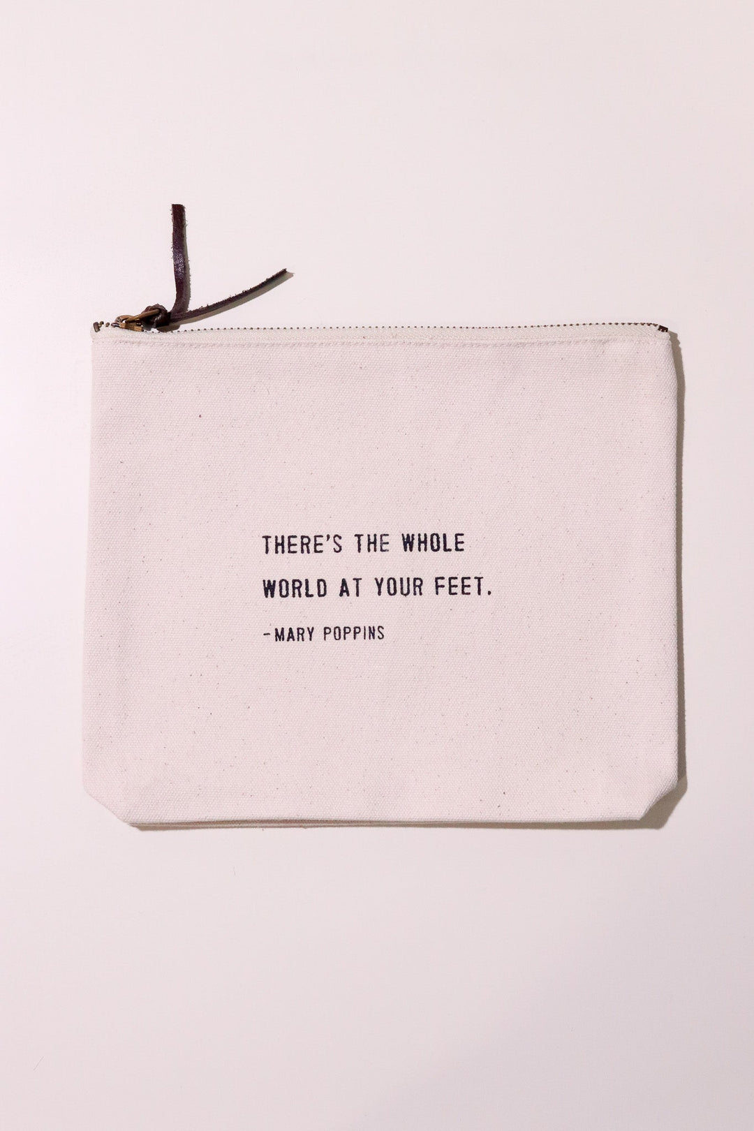 World at Your Feet Zip Canvas Pouch - Heyday