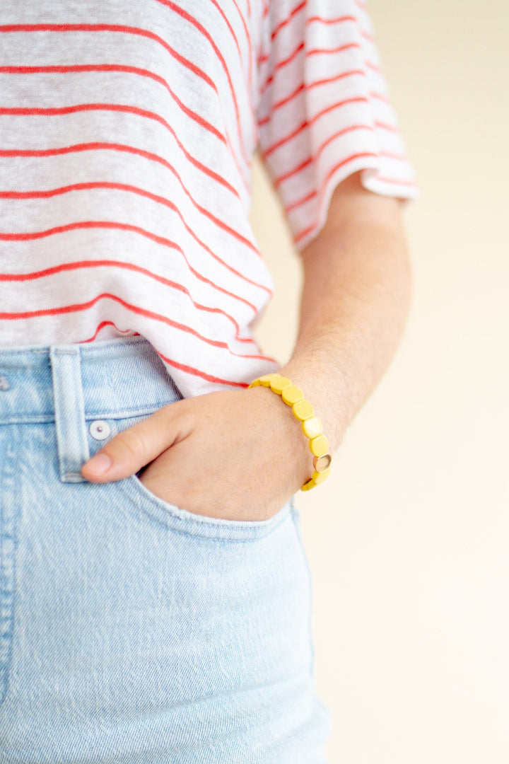 Yellow Beaded Bracelet - Heyday